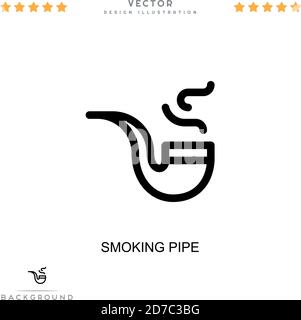 Retro smoking pipe icon digital blue Stock Vector Image & Art - Alamy