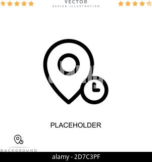 Placeholder icon. Simple element from digital disruption collection. Line Placeholder icon for templates, infographics and more Stock Vector