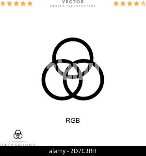 Rgb icon. Simple element from digital disruption collection. Line Rgb icon for templates, infographics and more Stock Vector