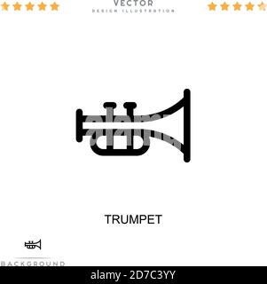 Trumpet icon. Simple element from digital disruption collection. Line Trumpet icon for templates, infographics and more Stock Vector
