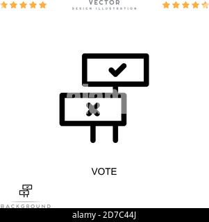 Vote icon. Simple element from digital disruption collection. Line Vote icon for templates, infographics and more Stock Vector