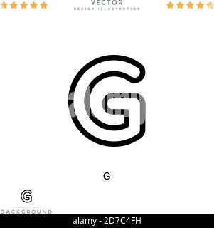 G icon. Simple element from digital disruption collection. Line G icon for templates, infographics and more Stock Vector