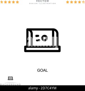 Goal icon. Simple element from digital disruption collection. Line Goal icon for templates, infographics and more Stock Vector
