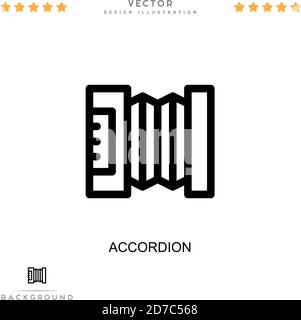 Accordion icon. Simple element from digital disruption collection. Line Accordion icon for templates, infographics and more Stock Vector
