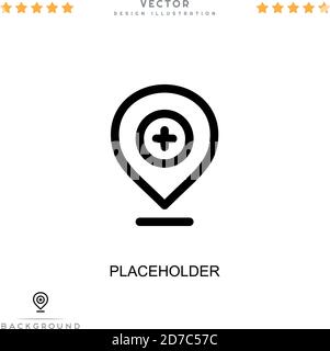 Placeholder icon. Simple element from digital disruption collection. Line Placeholder icon for templates, infographics and more Stock Vector