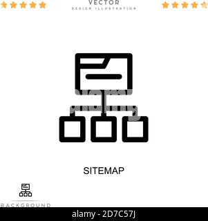 Sitemap icon. Simple element from digital disruption collection. Line Sitemap icon for templates, infographics and more Stock Vector