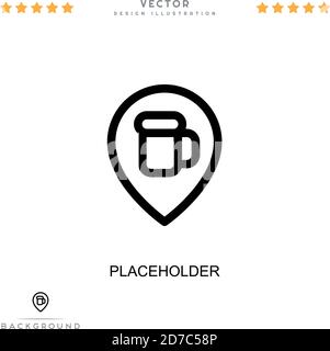 Placeholder icon. Simple element from digital disruption collection. Line Placeholder icon for templates, infographics and more Stock Vector