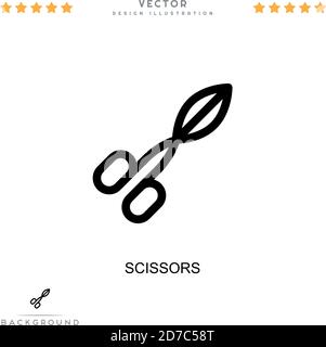 Scissors icon. Simple element from digital disruption collection. Line Scissors icon for templates, infographics and more Stock Vector