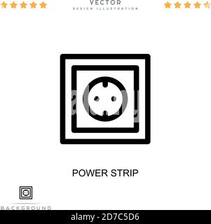 Power strip icon. Simple element from digital disruption collection. Line Power strip icon for templates, infographics and more Stock Vector