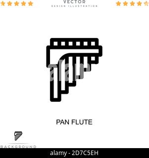 Pan flute icon. Simple element from digital disruption collection. Line Pan flute icon for templates, infographics and more Stock Vector