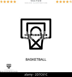 Basketball icon. Simple element from digital disruption collection. Line Basketball icon for templates, infographics and more Stock Vector