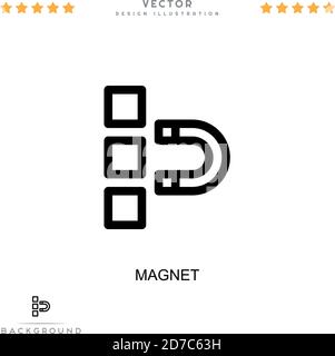Magnet icon. Simple element from digital disruption collection. Line Magnet icon for templates, infographics and more Stock Vector