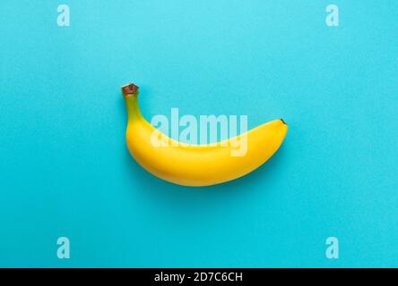 Bananas on a blue background with a copy space Stock Photo