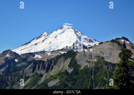 Mount Baker View from Artist Point in Summer Stock Photo