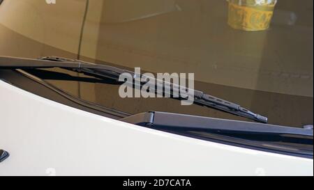 Windshield wipers on modern cars Stock Photo