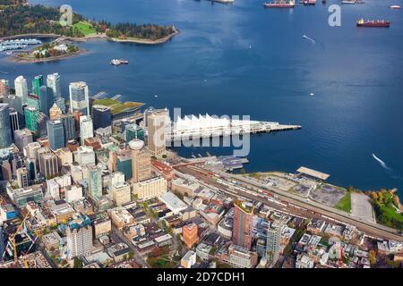 Aerial View of Vancouver City Stock Photo