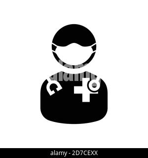 Doctor icon using mask. Design template vector Stock Vector