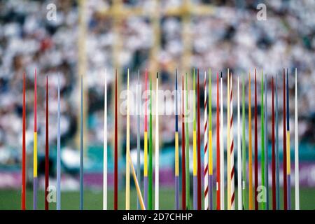 General view during the Atlanta 1996 Olympic Games Athletics Javelin Throw at Olympic Stadium in Atlanta, Georgia, United States. Credit: Koji Aoki/AFLO SPORT/Alamy Live News Stock Photo