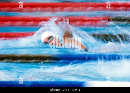 General view during the Atlanta 1996 Olympic Games Swimming at Georgia Tech Aquatic Center in Atlanta, Georgia, United States. Credit: Koji Aoki/AFLO SPORT/Alamy Live News Stock Photo