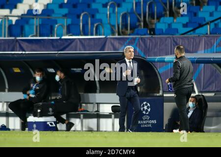 uis Castro, head coach of Shakhtar Donetsk during the UEFA Champions League, Group Stage, Group B football match between Real Madrid and Shakhtar Don Stock Photo