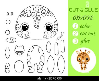 coloring-book-cut-and-glue-baby-giraffe-educational-paper-game-for-preschool-children-cut-and-paste-worksheet-color-cut-parts-and-glue-on-paper-ca-stock-vector-image-art-alamy