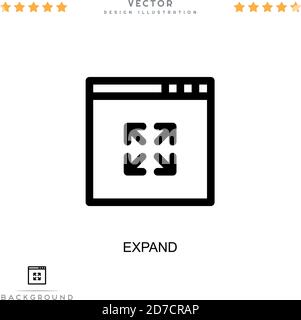 Expand icon. Simple element from digital disruption collection. Line Expand icon for templates, infographics and more Stock Vector