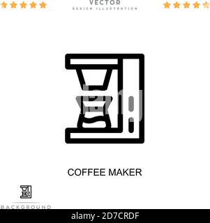 Coffee maker icon. Simple element from digital disruption collection. Line Coffee maker icon for templates, infographics and more Stock Vector