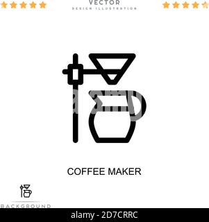 Coffee maker icon. Simple element from digital disruption collection. Line Coffee maker icon for templates, infographics and more Stock Vector