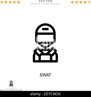 Swat icon. Simple element from digital disruption collection. Line Swat icon for templates, infographics and more Stock Vector