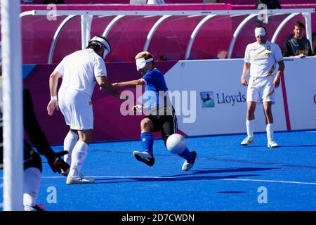 London, UK. 8th Sep, 2012. David Peralta (ARG) Football/Soccer : Men's 5-a-side Football Bronze medal match between Spain - Argentina during the London 2012 Paralympic Games at Riverbank Arena in London, UK . Credit: AFLO SPORT/Alamy Live News Stock Photo