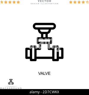 Valve icon. Simple element from digital disruption collection. Line Valve icon for templates, infographics and more Stock Vector