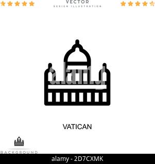 Vatican icon. Simple element from digital disruption collection. Line Vatican icon for templates, infographics and more Stock Vector