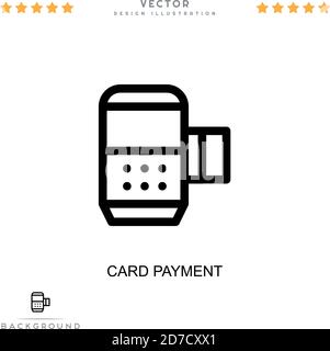 Card payment icon. Simple element from digital disruption collection. Line Card payment icon for templates, infographics and more Stock Vector
