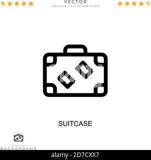 Suitcase icon. Simple element from digital disruption collection. Line Suitcase icon for templates, infographics and more Stock Vector