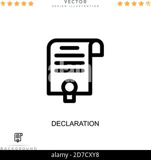 Declaration icon. Simple element from digital disruption collection ...