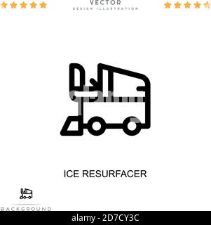 Ice resurfacer icon. Simple element from digital disruption collection. Line Ice resurfacer icon for templates, infographics and more Stock Vector