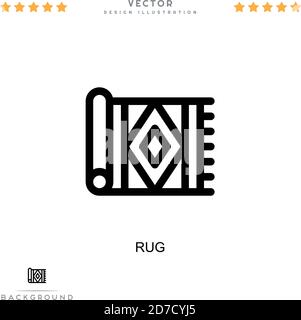 Rug icon. Simple element from digital disruption collection. Line Rug icon for templates, infographics and more Stock Vector