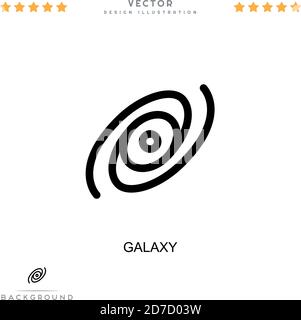 Galaxy icon. Simple element from digital disruption collection. Line Galaxy icon for templates, infographics and more Stock Vector