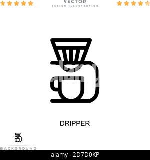 Dripper icon. Simple element from digital disruption collection. Line ...