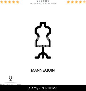 Mannequin icon. Simple element from digital disruption collection. Line Mannequin icon for templates, infographics and more Stock Vector