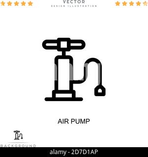 Air pump icon. Simple element from digital disruption collection. Line Air pump icon for templates, infographics and more Stock Vector