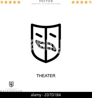 Theater icon. Simple element from digital disruption collection. Line Theater icon for templates, infographics and more Stock Vector