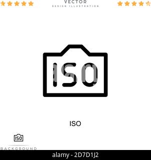 Iso icon. Simple element from digital disruption collection. Line Iso icon for templates, infographics and more Stock Vector