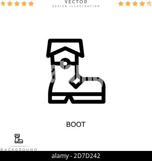 Boot icon. Simple element from digital disruption collection. Line Boot icon for templates, infographics and more Stock Vector