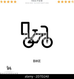 Bike icon. Simple element from digital disruption collection. Line Bike icon for templates, infographics and more Stock Vector
