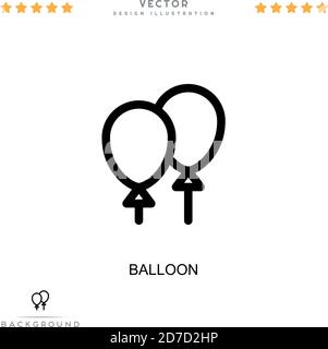 Balloon icon. Simple element from digital disruption collection. Line Balloon icon for templates, infographics and more Stock Vector