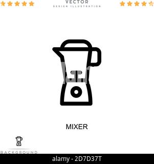 Mixer icon. Simple element from digital disruption collection. Line Mixer icon for templates, infographics and more Stock Vector