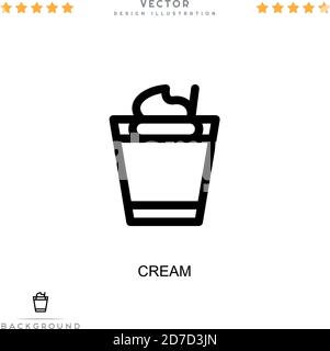 Cream icon. Simple element from digital disruption collection. Line Cream icon for templates, infographics and more Stock Vector