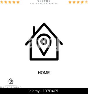 Home icon. Simple element from digital disruption collection. Line Home icon for templates, infographics and more Stock Vector