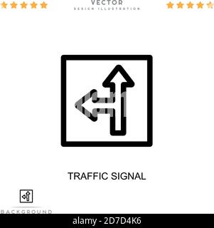 Traffic signal icon. Simple element from digital disruption collection. Line Traffic signal icon for templates, infographics and more Stock Vector